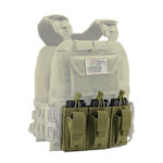 Green Color Molle Triple Magazine Pouch