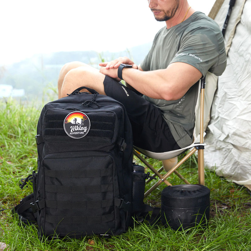 45L Black Outdoor Backpack