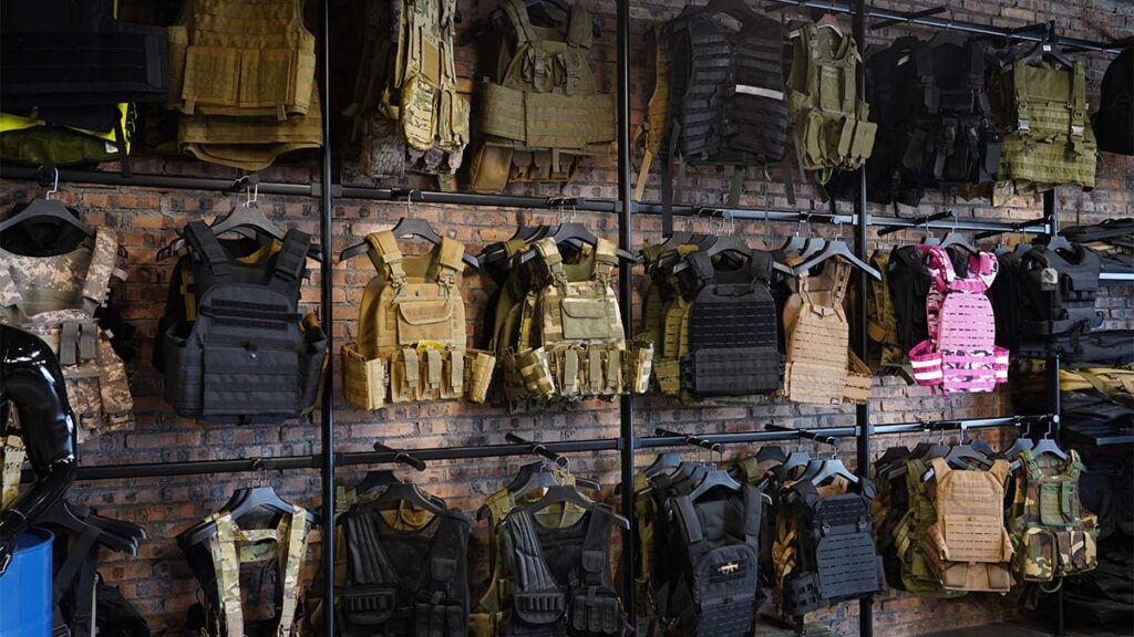 Tactical vest manufacturer showroom and products