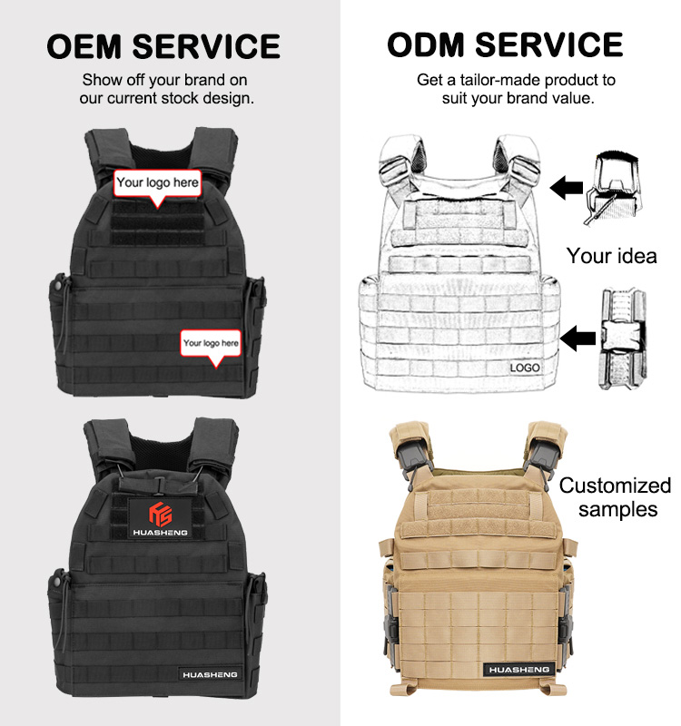 Tactical vests with customizable logos and colors for wholesale buyers
