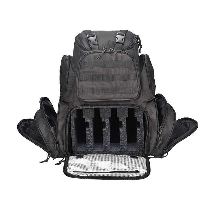Black Tactical Range Backpack with 4 rooms