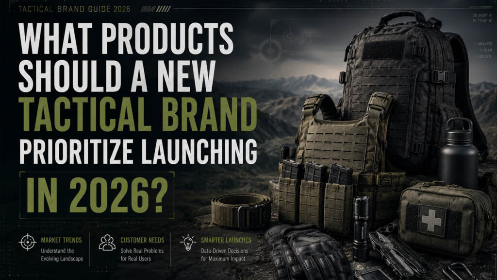 tactical gear products for new brands in 2026 including backpack and EDC gear selection